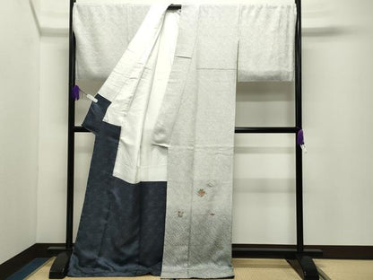 平和屋着物●豪華色留袖　総絞り　刺繍　菱貝桶花文　暈し染め　金糸　ロング丈　正絹　逸品　未使用　CABD9475gh