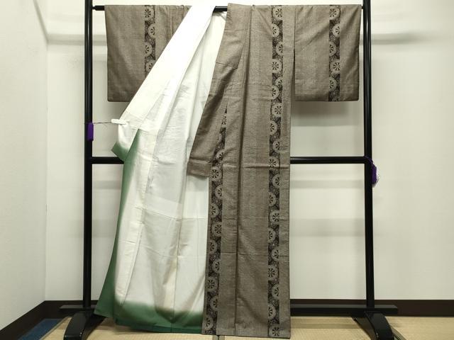 平和屋着物●本場大島紬　9マルキ　源氏車　正絹　逸品　CABD9478gh