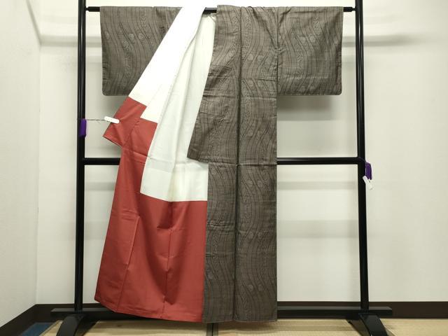 平和屋着物●本場大島紬　9マルキ　吉祥文　正絹　逸品　未使用　CABD9480gh