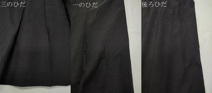 平和屋着物●女性　行灯袴　薔薇　暈し染め　黒地　洗える着物　CABD9485gh