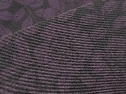 平和屋着物●女性　行灯袴　薔薇　暈し染め　黒地　洗える着物　CABD9485gh
