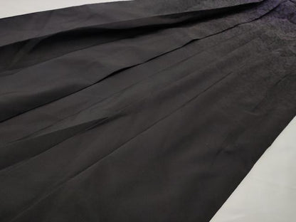 平和屋着物●女性　行灯袴　薔薇　暈し染め　黒地　洗える着物　CABD9485gh