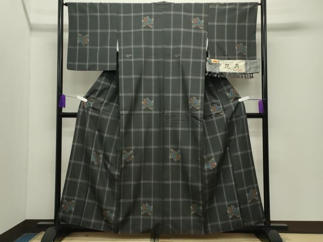 平和屋着物●伝統工芸士　池田光正　紬　花月　証紙付き　正絹　逸品　CABD9488gh
