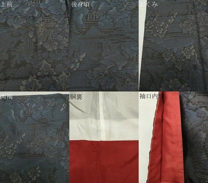 平和屋着物●本場大島紬　風景文　ロング丈　正絹　逸品　CABD9492gh