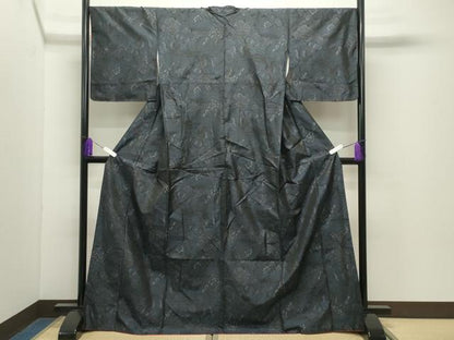 平和屋着物●本場大島紬　風景文　ロング丈　正絹　逸品　CABD9492gh