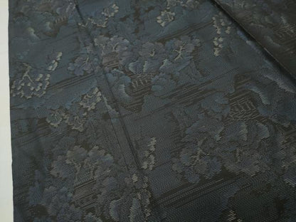 平和屋着物●本場大島紬　風景文　ロング丈　正絹　逸品　CABD9492gh