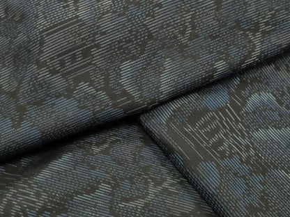 平和屋着物●本場大島紬　風景文　ロング丈　正絹　逸品　CABD9492gh