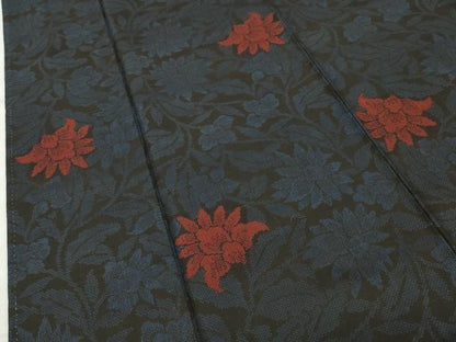 平和屋着物●本場大島紬　7マルキ　更紗花唐草文　正絹　逸品　未使用　CABD9493gh