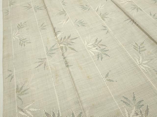 平和屋着物●本場大島紬　白大島　9マルキ　草木文　正絹　逸品　CABD9502gh