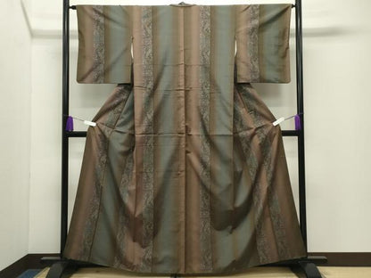 平和屋着物●本場大島紬　9マルキ　吉祥間道　正絹　逸品　CABD9504gh