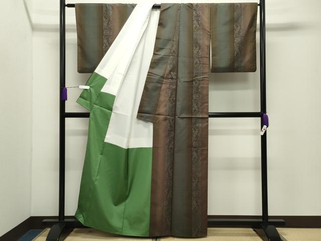 平和屋着物●本場大島紬　9マルキ　吉祥間道　正絹　逸品　CABD9504gh