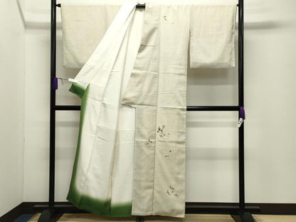 平和屋着物●本塩沢　訪問着　総刺繍　成り物　正絹　逸品　CABD9505gh