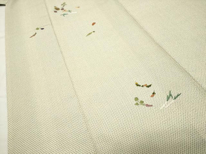 平和屋着物●本塩沢　訪問着　総刺繍　成り物　正絹　逸品　CABD9505gh