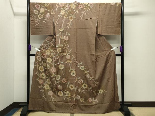 平和屋着物●訪問着　辻が花　絞り　金通し地　正絹　逸品　CABD9508gh