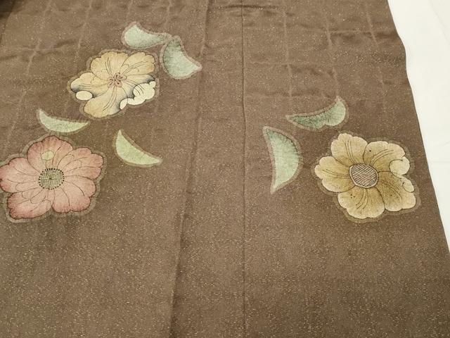 平和屋着物●訪問着　辻が花　絞り　金通し地　正絹　逸品　CABD9508gh