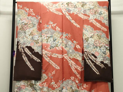 平和屋着物●豪華振袖　辻が花　絞り　金彩　上代45万　仮絵羽　逸品　未使用　CABD9510gh