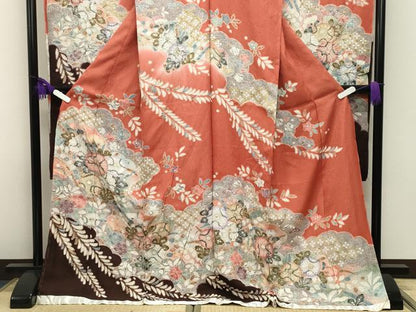 平和屋着物●豪華振袖　辻が花　絞り　金彩　上代45万　仮絵羽　逸品　未使用　CABD9510gh