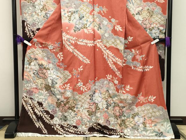 平和屋着物●豪華振袖　辻が花　絞り　金彩　上代45万　仮絵羽　逸品　未使用　CABD9510gh