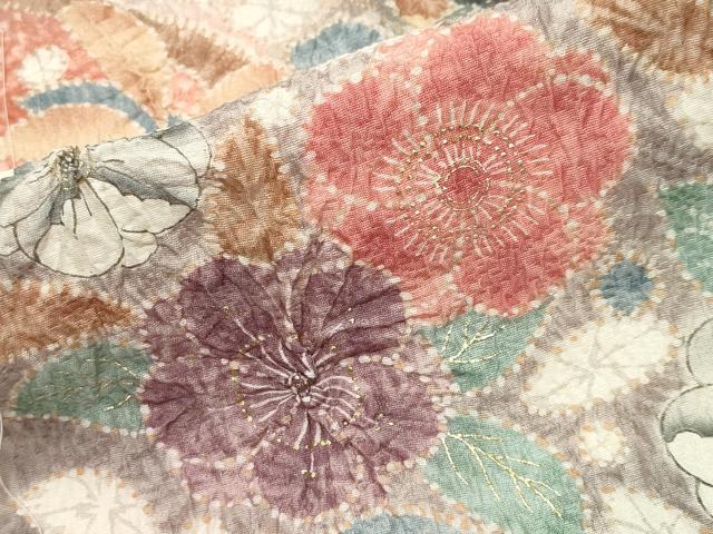 平和屋着物●豪華振袖　辻が花　絞り　金彩　上代45万　仮絵羽　逸品　未使用　CABD9510gh