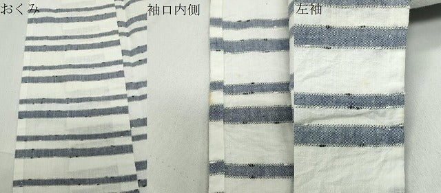 平和屋着物∴夏物 男性 浴衣 横段文 綿 逸品 CABD9511gh