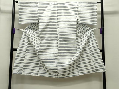 平和屋着物∴夏物 男性 浴衣 横段文 綿 逸品 CABD9511gh