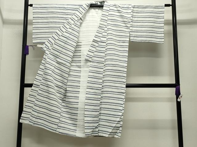 平和屋着物∴夏物 男性 浴衣 横段文 綿 逸品 CABD9511gh