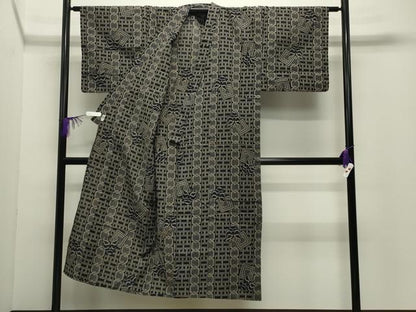 平和屋着物∴夏物 男性 浴衣 隈取 綿 逸品 CABD9513gh