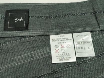平和屋着物∴夏物 男性 浴衣 縞 綿麻 逸品 CABD9514gh