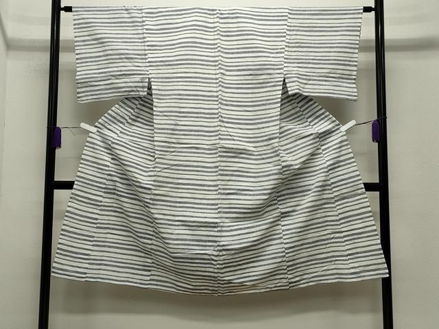 平和屋着物∴夏物 男性 浴衣 横段文 綿 逸品 CABD9516gh