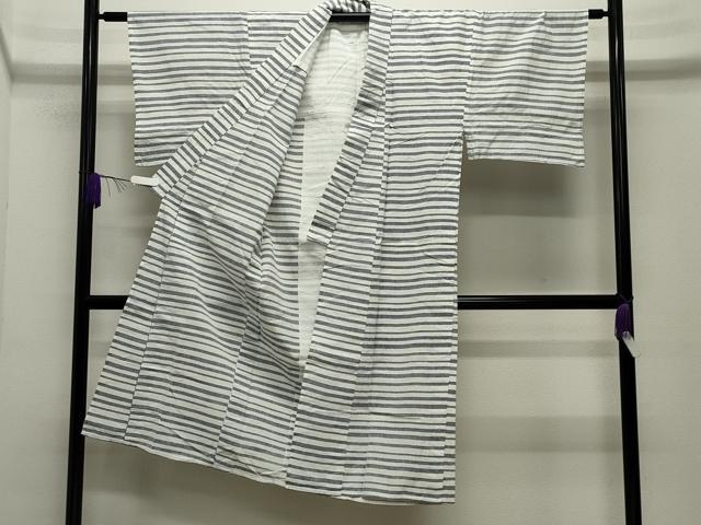 平和屋着物∴夏物 男性 浴衣 横段文 綿 逸品 CABD9516gh
