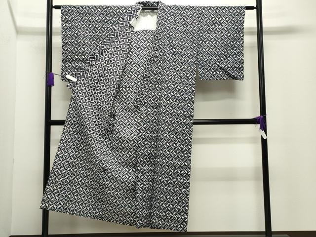 平和屋着物∴夏物 男性 浴衣 幾何学文様 綿 逸品 CABD9517gh