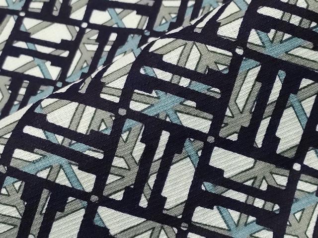 平和屋着物∴夏物 男性 浴衣 幾何学文様 綿 逸品 CABD9517gh
