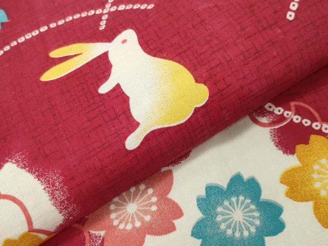 平和屋着物∴夏物 浴衣 跳兎 雪輪舞桜文 綿 逸品 CABD9518gh