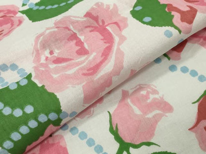 平和屋着物∴夏物 浴衣 薔薇 綿 逸品 CABD9524gh
