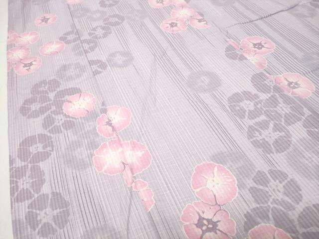 平和屋着物∴夏物 浴衣 朝顔 綿 逸品 CABD9525gh