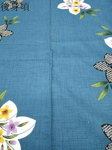 平和屋着物∴夏物 綿紅梅 浴衣 桔梗 綿 逸品 CABD9526gh