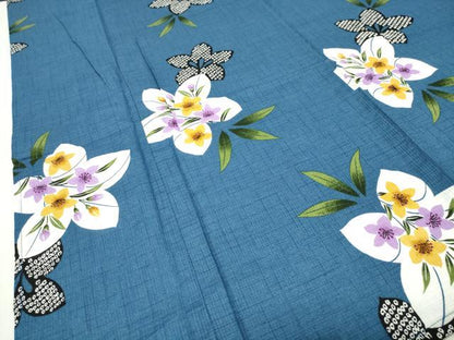 平和屋着物∴夏物 綿紅梅 浴衣 桔梗 綿 逸品 CABD9526gh