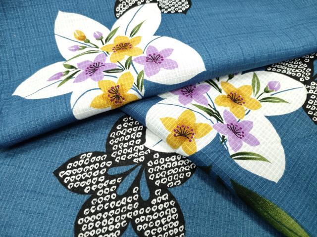 平和屋着物∴夏物 綿紅梅 浴衣 桔梗 綿 逸品 CABD9526gh