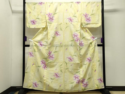 平和屋着物∴夏物 浴衣 草花文 綿 逸品 CABD9529gh