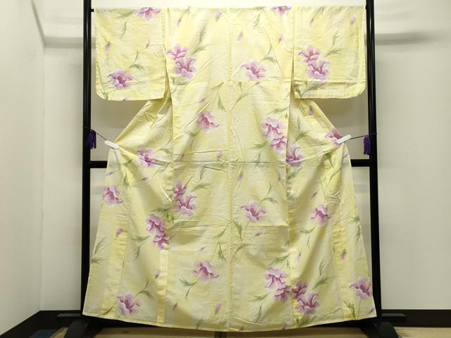 平和屋着物∴夏物 浴衣 草花文 綿 逸品 CABD9529gh