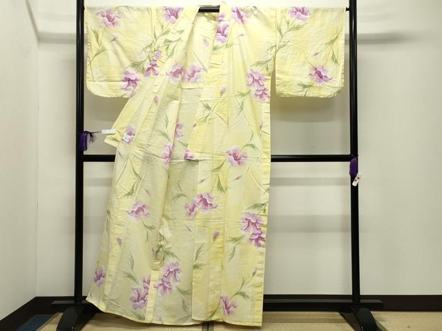 平和屋着物∴夏物 浴衣 草花文 綿 逸品 CABD9529gh