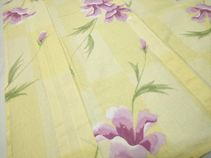 平和屋着物∴夏物 浴衣 草花文 綿 逸品 CABD9529gh