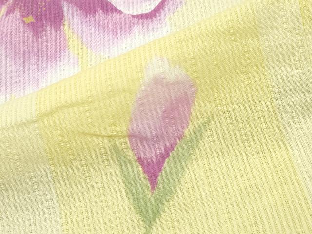 平和屋着物∴夏物 浴衣 草花文 綿 逸品 CABD9529gh