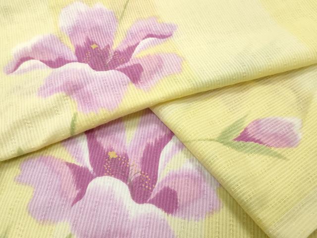 平和屋着物∴夏物 浴衣 草花文 綿 逸品 CABD9529gh