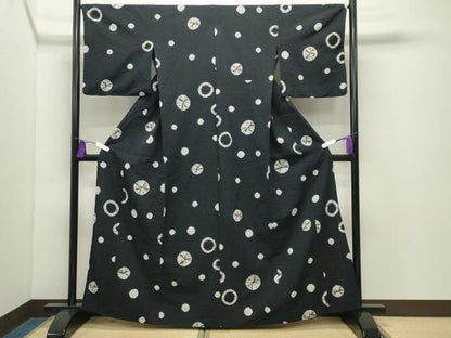 平和屋着物∴夏物 浴衣 吉祥丸文 綿 逸品 CABD9531gh