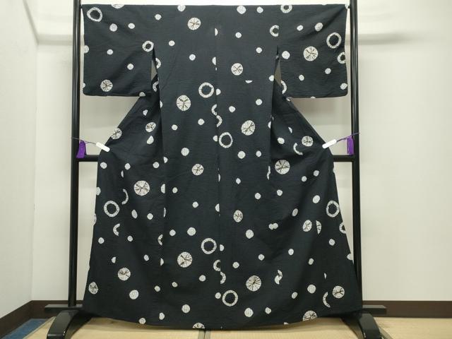 平和屋着物∴夏物 浴衣 吉祥丸文 綿 逸品 CABD9531gh