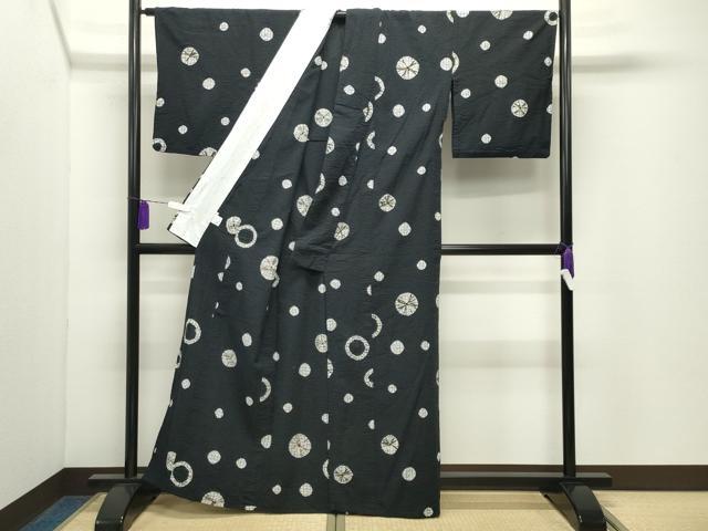 平和屋着物∴夏物 浴衣 吉祥丸文 綿 逸品 CABD9531gh