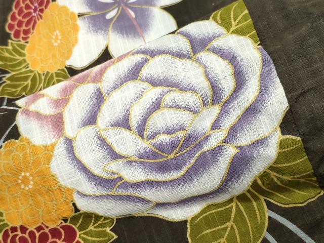 平和屋着物∴夏物 こむさでもーど・COMME CA DU MODE 浴衣 舞花文 綿麻 逸品 CABD9533gh