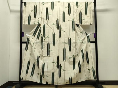 平和屋着物∴夏物 浴衣 トンボ 矢羽根文 綿麻 逸品 CABD9534gh