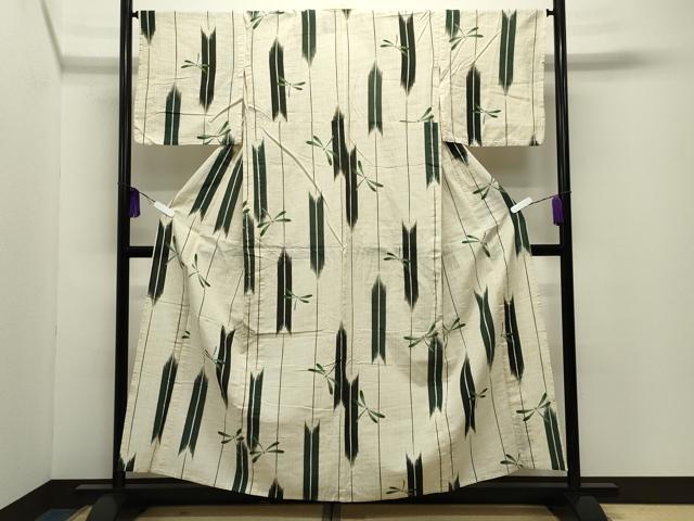 平和屋着物∴夏物 浴衣 トンボ 矢羽根文 綿麻 逸品 CABD9534gh